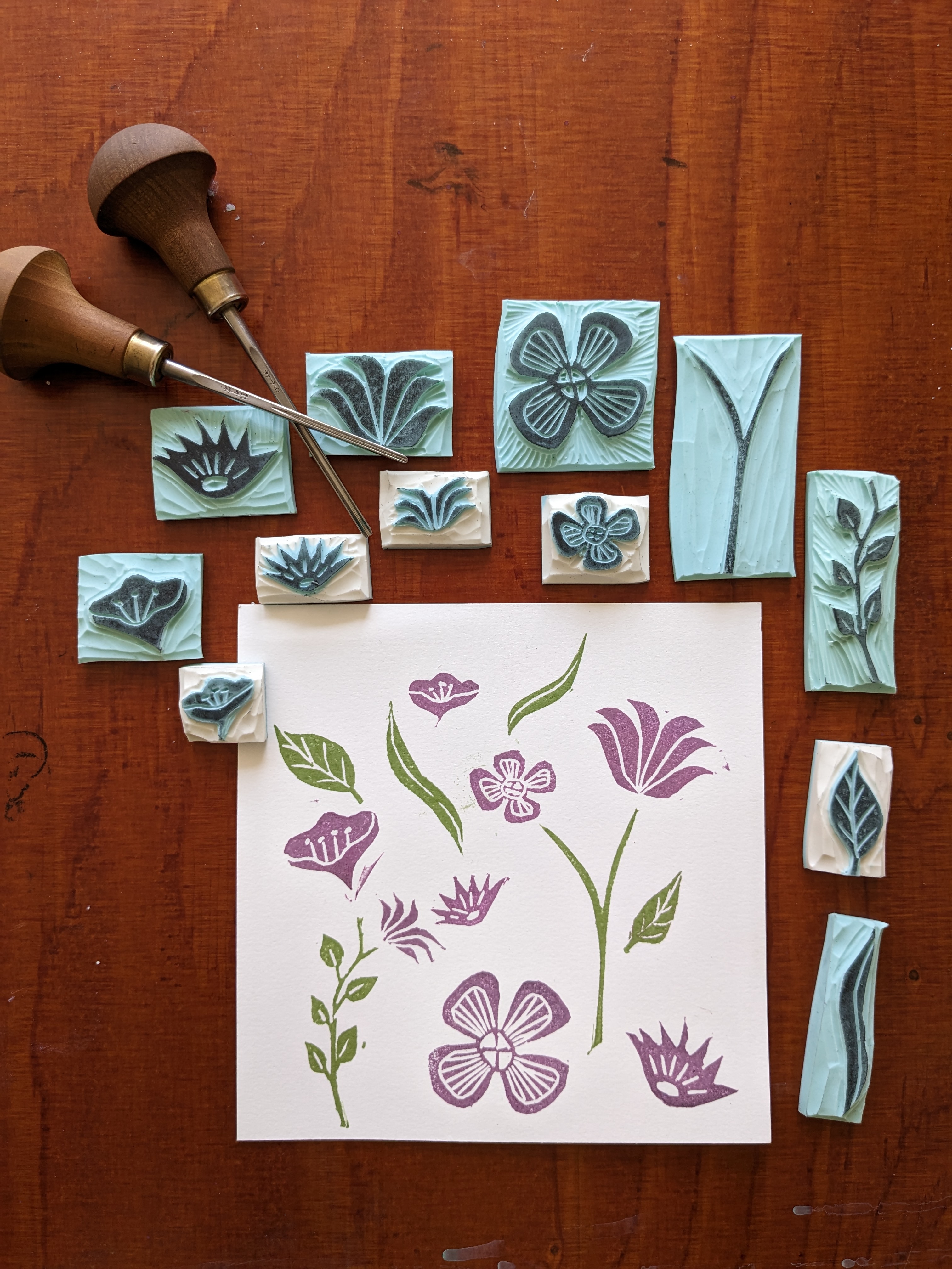 Handgemaakte stempels